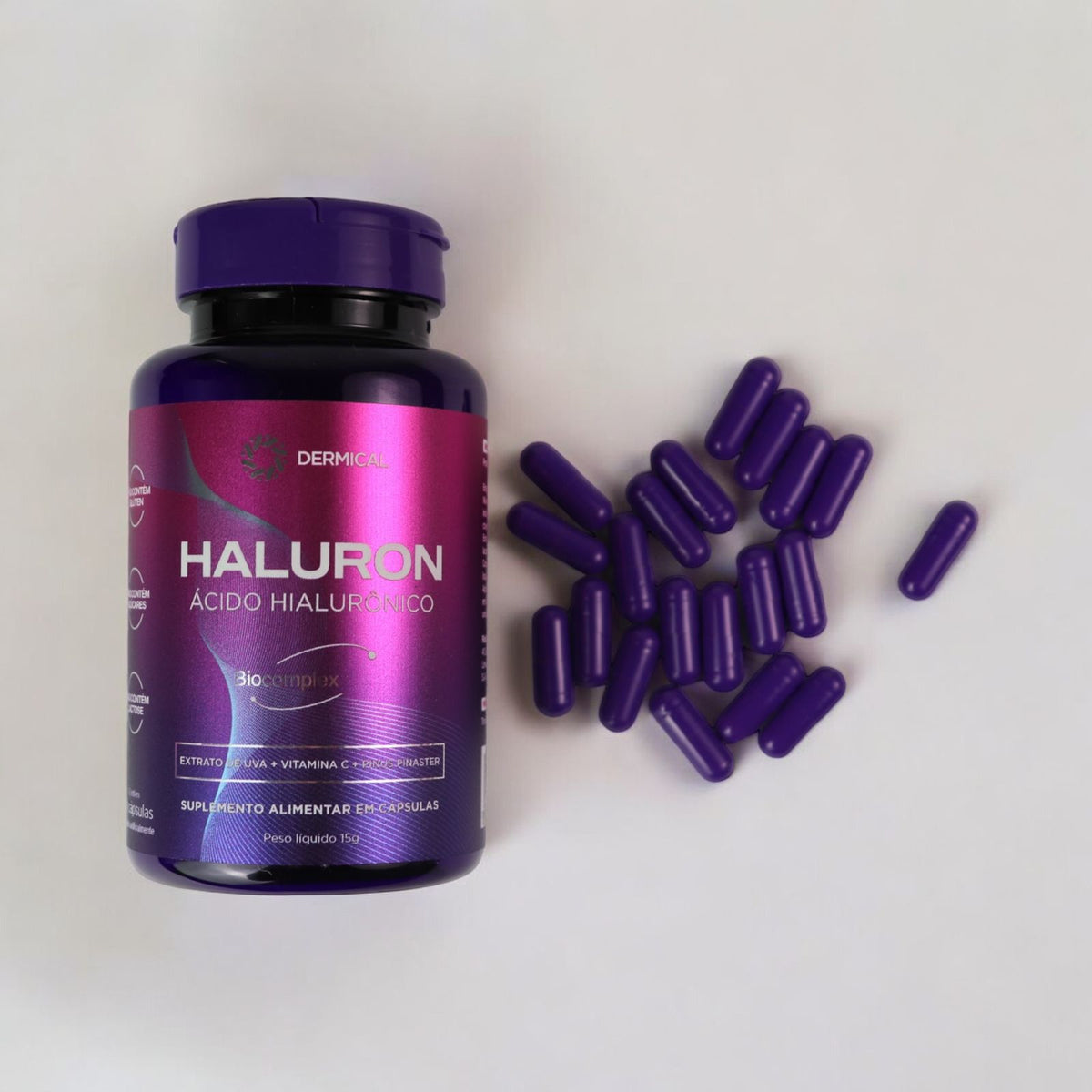 Haluron - Ácido Hialurônico Em Cápsulas - Contém 30 Cápsulas